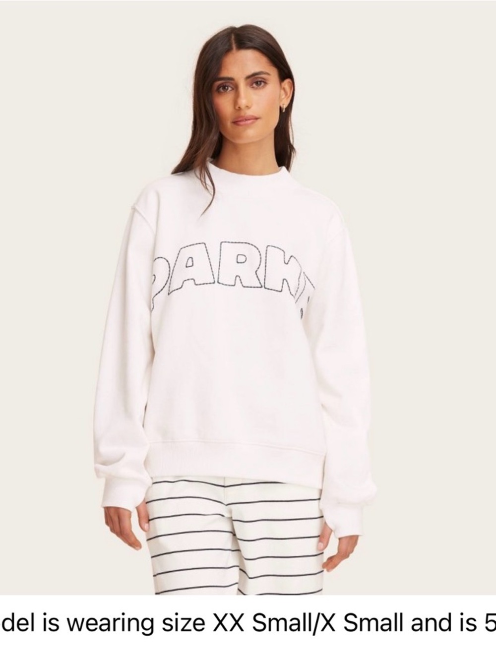 Parke x Target Mockneck Pullover Sweatshirt - Cream XS/S